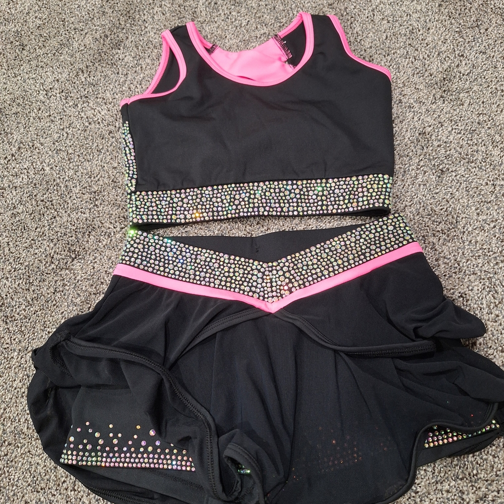 Sparkling Black and Pink Kids Costume Set
